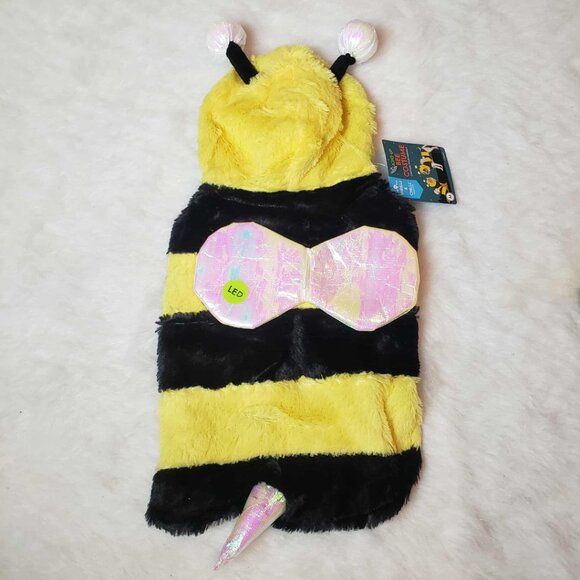 🐝Thrills & Chills Medium LED *Light-Up* BUMBLE BEE Pet Dog Halloween Costume - Picture 4 of 17